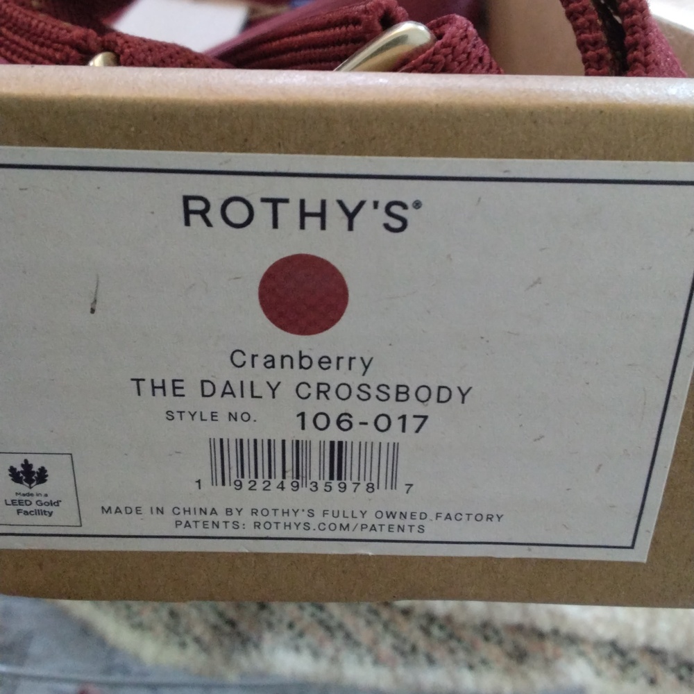 Rothy's The Daily Cross-Body CRANBERRY - Picture 6 of 6